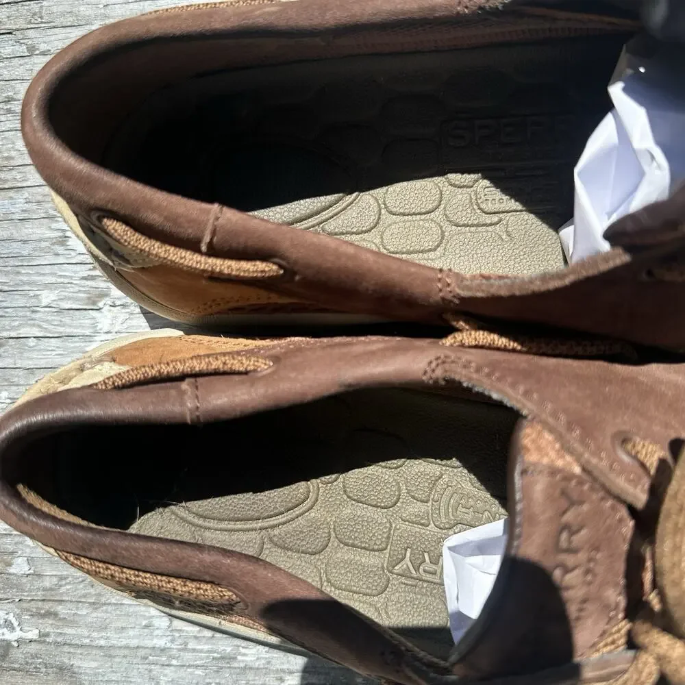 Sperry Top-Sider Men’s 9 Shoes Gamefish 3-Eye Brown Leather Son-R Boat - BP